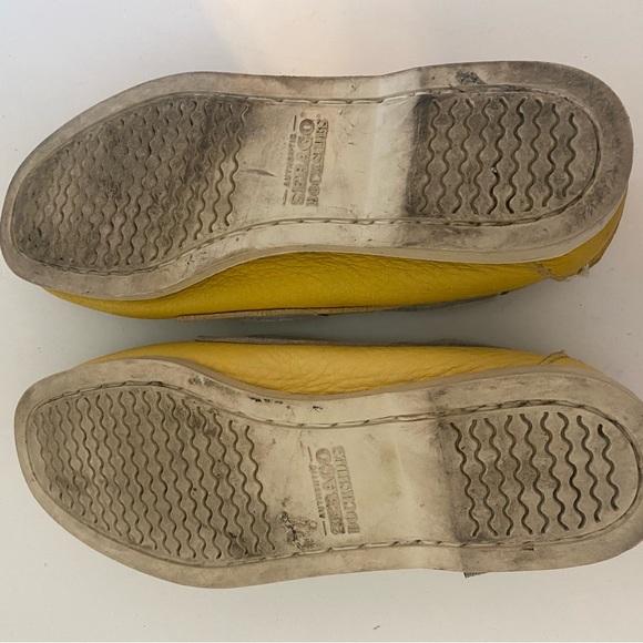Sebago yellow leather dockside shoes - Picture 6 of 7